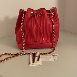 Henri Bendel No 7 Drawstring Bag Dk Pink *NWT*